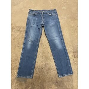 Levis 541 Jeans Mens 34x32 Medium Wash Blue‎ Athletic Tapered Stretch Zip Fly